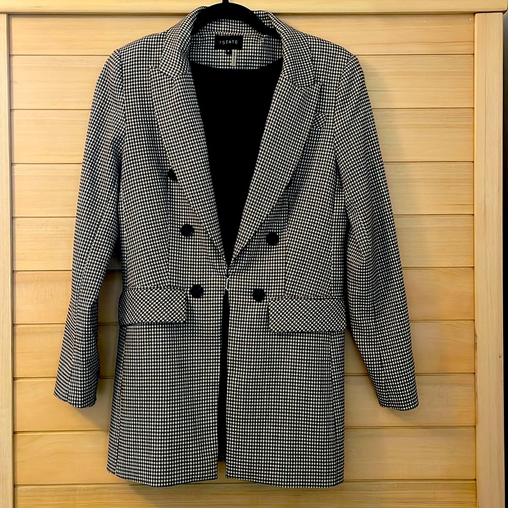 1.State Houndstooth Blazer